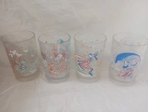 McDonalds 1996 Walt Disney World Remember The Magic 25th Anniversary 4 Glass Set - Picture 1 of 3