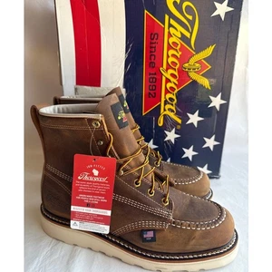Thorogood Work Boots American Heritage 6" Shaft Mens 8D Leather Moc Toe 814-4203 - Picture 1 of 12
