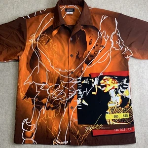 VT Webs Tag Graffiti Style Men’s Button Up Shirt Multiple Faces Men XL multicolo - Bild 1 von 7