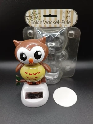 Solar Wackelfigur Eule NEU mit OVP + Klebepad - Bild 1 von 2