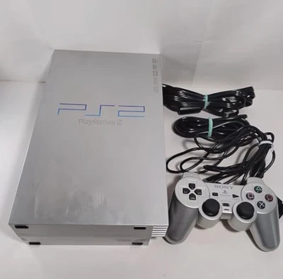 PS2 SCPH-50000 TSS Satin Silver Console w/ Controller, Power Cable Tested Rank B - Image 1 of 4