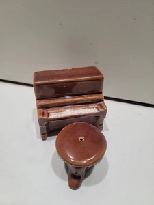 Vintage Piano and Stool Salt & Pepper Shaker  Ceramic - Picture 1 of 4