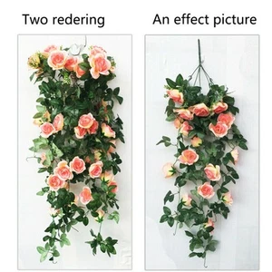 Splendida Vite Fiori di Rosa Finti da Appendere per Decorazione Casa e Giardino - Imagen 1 de 17