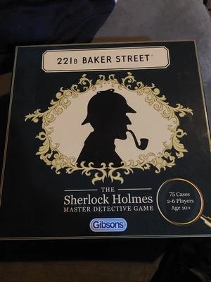Gibson Games 221B Baker Street the Master Detective Board Game Sherlock Holmes - Image 1 of 3
