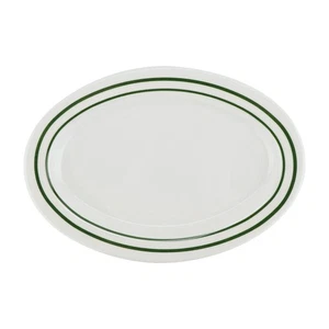OP-950-EM Melamine Oval Serving Platter / Dinner Plate, 9.75" x 7.25", Emeral... - Picture 1 of 2