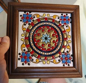 Onda JNC. Espana Fliese Keramik Kunstkeramik Blumenuntersetzer spanisches Dekor 6x6 Spanien - Bild 1 von 4
