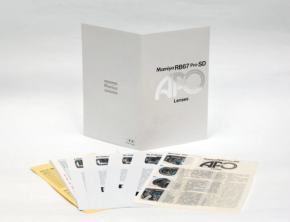 Mamiya RB APO LENS INSTRUCTIONS PACKET (ORIGINAL PRINT JAPAN/not copies) - Image 1 of 1