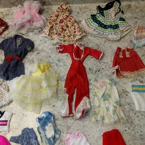 Vintage Retro 1960s Barbie Doll Mixed Clothing Lot Used some hand made pantsuit - Picture 1 of 7