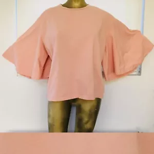 Neu ohne Etikett WHO WHAT WEAR einzigartiges Oberteil Bohemian Pfirsich Engelsärmel XXL - Bild 1 von 12