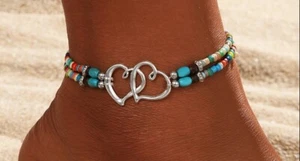 Fußkettchen Herzen Fusskette Herz Schmuck - Bild 1 von 3