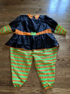 Fantasia de Halloween vintage bruxa náilon sixe XL feminina tamanho grande - Imagem 1 de 4