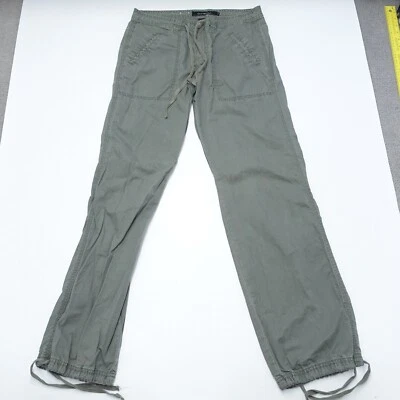 Pantalones para mujer Calvin Klein 6 bolsillos verdes corte regular cordón tobillos Foto 1 de 4