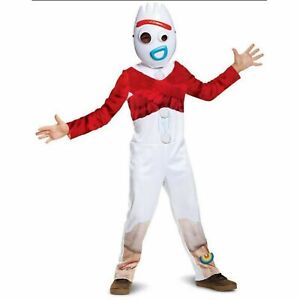 Disney Pixar Toy Story 4 Forky Toddler Child Costume Size XS(3T-4T Jumpsuit Mask