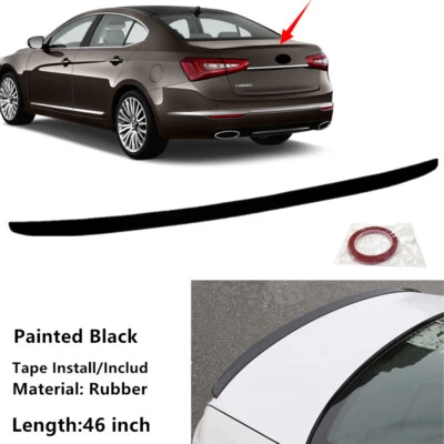 46'' Fit For Kia Cadenza 2014-2016 Universal Trunk Lip Spoiler Wing Black Trim Foto 1 de 4