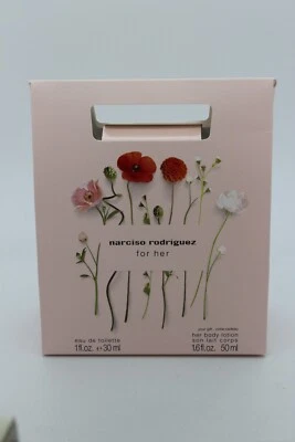 Narciso Rodriguez for her 30 ml Eau de Parfum Spray + 50 ml Body Lotion Set! - Bild 1 von 2