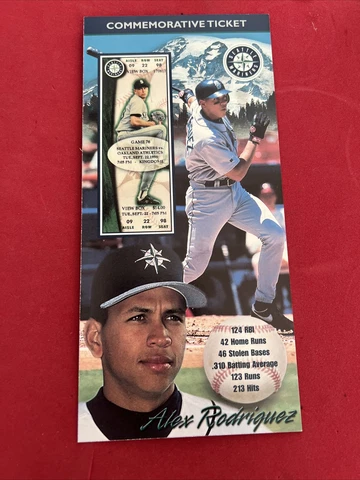 ALEX RODRIGUEZ SETS AMERICAN LEAGUE RECORD 1998 COMMEMORATIVE TICKET Cover