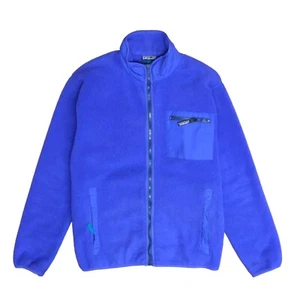 Vintage Patagonia Full Zip Fleece Jacket Size Medium Purple - Picture 1 of 9