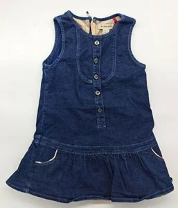 2 Lagiges Original Designer Jeans Kleid von Burberry Größe 2 Jahre 86 Blau - Picture 1 of 2