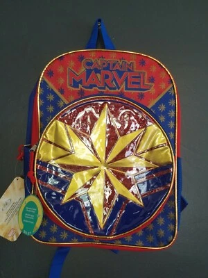 Mochila Capitana Marvel con correas acolchadas ajustables Rojo Azul Dorado Foto 1 de 3