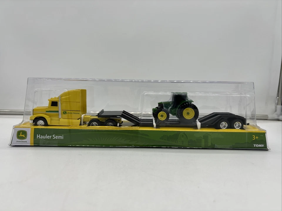 TOMY John Deere Hauler Yellow Semi Truck Trailer & Tractor Set - Image 1 of 1