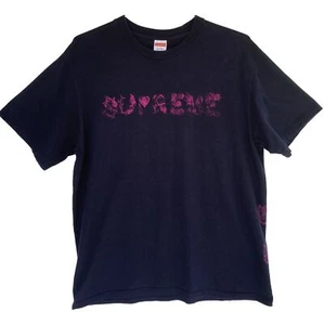 SUPREME all over print cat Blue t shirt size L made in USA - Picture 1 of 3