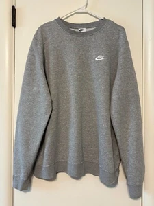 Nike Sportswear #DQ5473 Felpa girocollo in pile da donna club XXL/2XL grigio logo - Foto 1 di 10