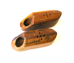 Zapatos de madera holandeses zuecos agitadores sal y pimienta -Rock City Lookout Mt - Imagen 1 de 10
