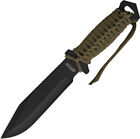 Mtech Combat Knife  Mt528c 5" Drop Point Blade With Sharpened Top Edge At T