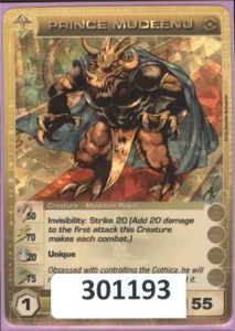 (301193) PRINCE MUDEENU 50/70/20/75/55 (2 Max Stats) SR HOLOFOIL Chaotic Card - Picture 1 of 1