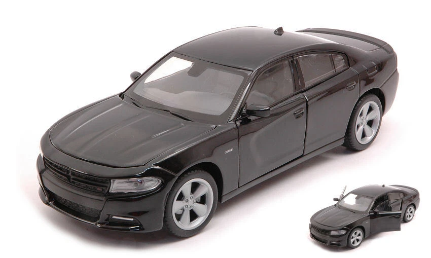 Modellino auto scala 1:24 Welly DODGE CHARGER RT diecast modellismo statico nero - Immagine 1 di 1