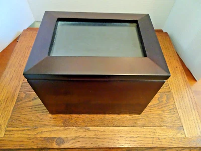 Vintage Jordan Mark? Wood Picture Photo Box Rolodex Cherry 6 Inserts - 145 pics  - Image 1 of 4