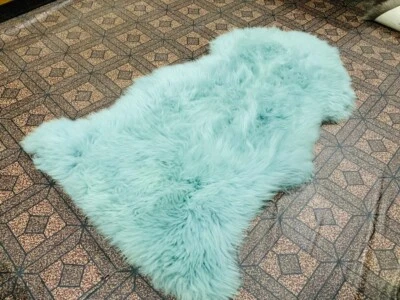 Alfombra de piel de oveja real Nueva Zelanda 2x3 alfombra de piel suave respaldo de cuero natural Foto 1 de 4