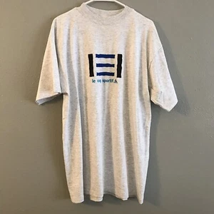 Vintage Le Coq Sportif T-Shirt Single Stitch Tee Size M Embroidered Heather Gray - Picture 1 of 5