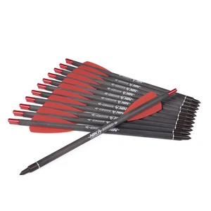 12x 7.5" Carbon Bolts 2"Vanes Archery Target Hunting Shooting Aluminum Nocks - Picture 1 of 7