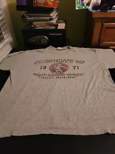 Vintage Walt Disney World Shirt Mens 2XL Gray Short Sleeve Baseball Athlet Dept - Picture 1 of 5
