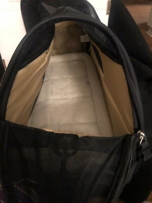 Bergan Pet Comfort Carrier Grande Negro/Marrón 19" x 10" x 9 Foto 1 de 3