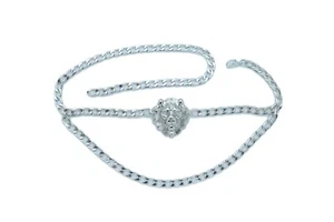 Women Lion Head Charm Fashion Belt Waist Hip Silver Metal Chain Plus Size XL XXL - Picture 1 of 12