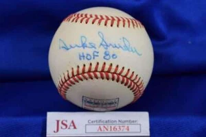 Duke Snider JSA Coa Autograph Hall of Fame Signed Baseball HOF 80 - Picture 1 of 2