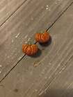 Sparkly Pumpkin post earrings