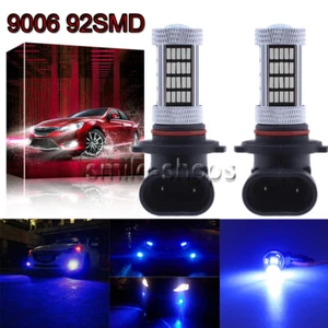 2X 9006 HB4 4014 92SMD LED Fog Light Bulbs Conversion Kit 10000K Bright Blue - Picture 1 of 12