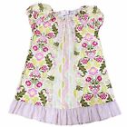 Lily Cake | Girls Size 2T Green Pink Paisley Floral Lace Ruffle Dress