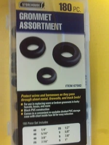 180 PIECE RUBBER GROMMET SET....8 SIZES GM, FORD, MOPAR - Foto 1 di 6