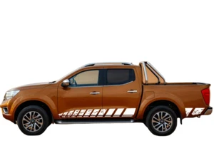 2 PCS Graphics Mud Splash Stripes Car Sticker For Nissan Navara Side Door Decals - Picture 1 of 5