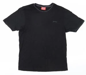 Slazenger Men's Black Cotton T-Shirt Size S - Picture 1 of 12