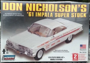 Don Nicholson's 1961 Chevrolet Impala Super Stock Lindberg 1/25 Scale Plastic Ki - Picture 1 of 4