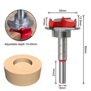 Plantilla de bisagra con punta de carburo 35 mm sierra perforadora cortadora de madera para guía de taladro ROJOS - Imagen 1 de 2