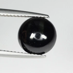 4.86 ct DAZZLING DARK BLACK GREEN NATURAL ENSTATITE - Cabochon See Vdo !! - Picture 1 of 3