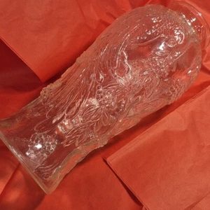Goofus Glass Pressed Glass Tropical Bird Parrot Cockitoo 12 Inches by 5 Inches - Picture 1 of 15