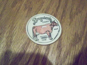 BROGUIERE'S DAIRY MONTEBELLO CALIFORNIA  MILK BOTTLE CAP  DAIRY UNUSED BROWN COW - Picture 1 of 1