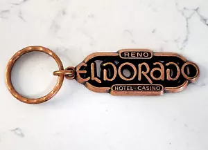 ELDORADO Hotel & Casino Reno, Nevada metallo SOUVENIR portachiavi portachiavi vintage - Foto 1 di 8